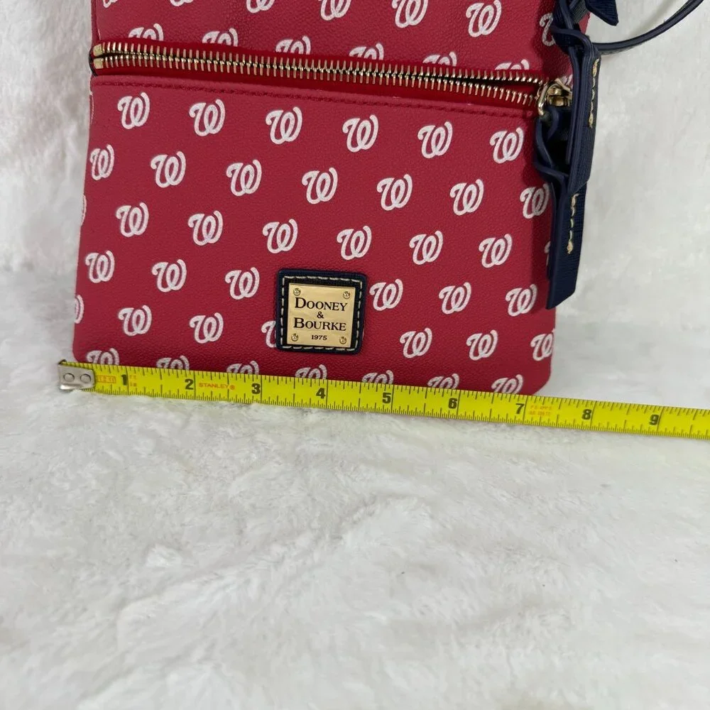 Dooney & Bourke Washington Nationals Crossbody Bag Red Triple Zip MLB - Picture 9 of 11